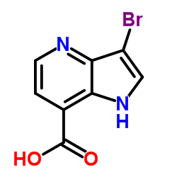 3-Bromo-4-azaindole-7-carboxylic acid结构式