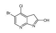 5-溴-4-氯-1H,2H,3H-吡咯并[2,3-b]吡啶-2-酮结构式