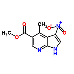 4-Methyl-3-nitro-7-azaindole-5-carboxylic acid Methyl ester结构式