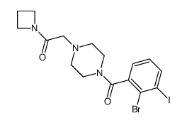 1-(azetidin-1-yl)-2-[4-(2-bromo-3-iodobenzoyl)piperazin-1-yl]ethanone Structure