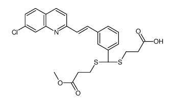 (S,E)-3-((3-(2-(7-chloroquinolin-2-yl)vinyl)phenyl)(3-Methoxy-3-oxopropylthio)Methylthio)propanoic acid Structure