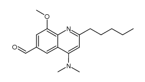 4-(dimethylamino)-8-methoxy-2-pentylquinoline-6-carbaldehyde结构式