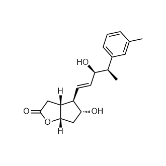 (3aR,4R,5R,6aS)-5-Hydroxy-4-((3R,4R,E)-3-hydroxy-4-(m-tolyl)pent-1-en-1-yl)hexahydro-2H-cyclopenta[b]furan-2-one Structure