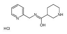 N-(PYRIDIN-2-YLMETHYL)PIPERIDINE-3-CARBOXAMIDE HYDROCHLORIDE structure