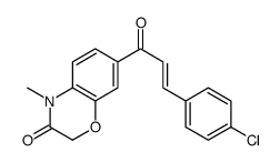 7-[(E)-3-(4-chlorophenyl)prop-2-enoyl]-4-methyl-1,4-benzoxazin-3-one结构式