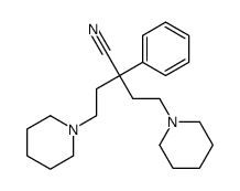 2-phenyl-4-piperidin-1-yl-2-(2-piperidin-1-ylethyl)butanenitrile Structure