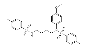 N-(p-methoxyphenyl)-N,N'-di(p-toluenesulfonyl)-1,4-butanediamine结构式