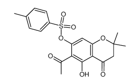 6-acetyl-5-hydroxy-2,2-dimethyl-7-tosyloxy-4-chromanone Structure