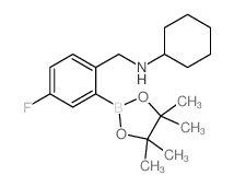 N-(4-FLUORO-2-(4,4,5,5-TETRAMETHYL-1,3,2-DIOXABOROLAN-2-YL)BENZYL)CYCLOHEXANAMINE structure