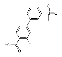 3-氯-3-(甲基磺酰基)-[1,1-联苯]-4-羧酸结构式