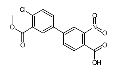 4-(4-chloro-3-methoxycarbonylphenyl)-2-nitrobenzoic acid Structure