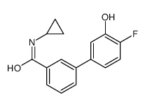 N-cyclopropyl-3-(4-fluoro-3-hydroxyphenyl)benzamide结构式