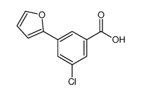 3-chloro-5-(furan-2-yl)benzoic acid Structure