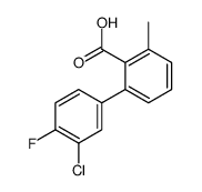 2-(3-chloro-4-fluorophenyl)-6-methylbenzoic acid Structure