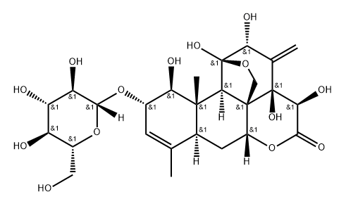 Eurycomanol 2-O-β-D-glucopyranoside Structure