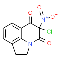 4H-Pyrrolo[3,2,1-ij]quinoline-4,6(5H)-dione,5-chloro-1,2-dihydro-5-nitro- Structure