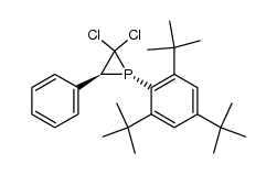 trans-2,2-Dichloro-3-phenyl-1-(2,4,6-tri-t-butylphenyl)-1-phosphirane Structure