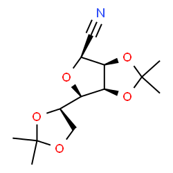 2-O,3-O:5-O,6-O-Bis(isopropylidene)-α-D-mannofuranosyl cyanide结构式