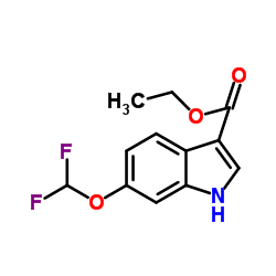 Ethyl 6-(difluoromethoxy)-1H-indole-3-carboxylate结构式