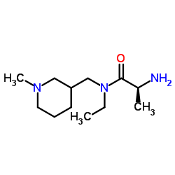 N-Ethyl-N-[(1-methyl-3-piperidinyl)methyl]-L-alaninamide结构式