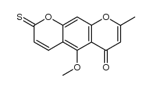 5-methoxy-8-methyl-2-thio-6-oxo-2H,6H-benzo[1,2-b:5,4-b']dipyran Structure