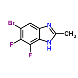 5-Bromo-6,7-difluoro-2-methyl-1H-benzimidazole结构式
