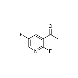 1-(2,5-二氟-3-吡啶基)乙酮结构式