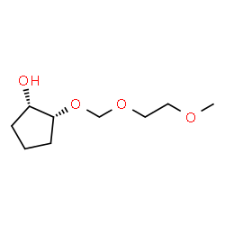 Cyclopentanol, 2-[(2-methoxyethoxy)methoxy]-, (1S-cis)- (9CI)结构式