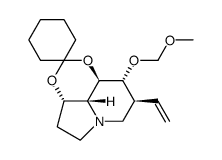 Spirocyclohexane-1,2-1,3dioxino4,5,6-hiindolizine, 8-ethenyloctahydro-9-(methoxymethoxy)-, 3aS-(3a.alpha.,8.alpha.,9.beta.,9a.beta.,9b.alpha.)-结构式