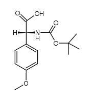 (R)-tert-butoxycarbonylamino-(4-methoxy-phenyl)-acetic acid结构式