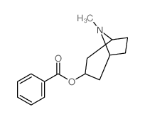 8-Azabicyclo[3.2.1]octan-3-ol,8-methyl-, 3-benzoate结构式