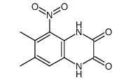 6,7-dimethyl-5-nitro-1,4-dihydroquinoxaline-2,3-dione结构式