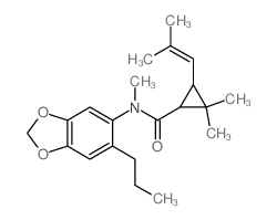 Cyclopropanecarboxamide,N,2,2-trimethyl-3-(2-methyl-1-propen-1-yl)-N-(6-propyl-1,3-benzodioxol-5-yl)- Structure