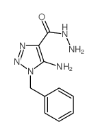 1H-1,2,3-Triazole-4-carboxylicacid, 5-amino-1-(phenylmethyl)-, hydrazide结构式
