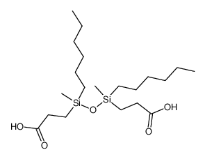 1,3-Dihexyl-1,3-dimethyl-1,3-bis-(2-carboxy-ethyl)-disiloxan Structure