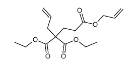 1-allyl 3,3-diethyl hex-5-ene-1,3,3-tricarboxylate Structure