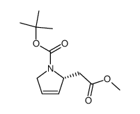 (R)-2-methoxycarbonylmethyl-2,5-dihydropyrrole-1-carboxylic acid tert-butyl ester结构式