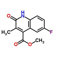 Methyl 6-fluoro-3-methyl-2-oxo-1,2-dihydro-4-quinolinecarboxylate Structure