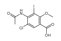 4-acetylamino-5-chloro-3-iodo-2-methoxybenzoic acid Structure