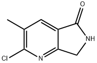 2-氯-3-甲基-6,7-二氢-5H-吡咯并[3,4-B]吡啶-5-酮结构式