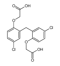 2-[2-[[2-(carboxymethoxy)-5-chlorophenyl]methyl]-4-chlorophenoxy]acetic acid结构式