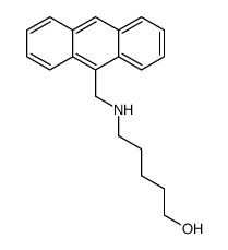 5-(anthracen-9-ylmethylamino)pentan-1-ol结构式