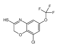 8-chloro-6-(trifluoromethoxy)-4H-1,4-benzoxazine-3-thione结构式