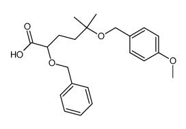 2-Benzyloxy-5-(4-methoxy-benzyloxy)-5-methyl-hexanoic acid结构式
