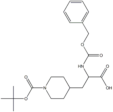 2-(((benzyloxy)carbonyl)amino)-3-(1-(tert-butoxycarbonyl)piperidin-4-yl)propanoic acid Structure