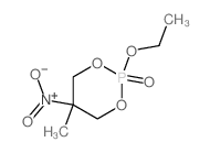 1,3,2-Dioxaphosphorinane,2-ethoxy-5-methyl-5-nitro-, 2-oxide结构式
