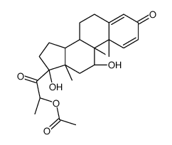 9-fluoro-11beta,17alpha-dihydroxy-17-(S)-lactoylandrosta-1,4-dien-3-one 17beta-acetate structure