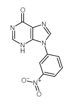 6H-Purin-6-one,1,9-dihydro-9-(3-nitrophenyl)- structure