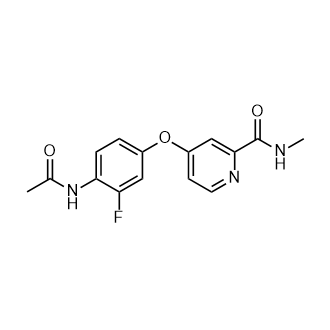 4-(4-乙酰氨基-3-氟苯氧基)-N-甲基吡啶酰胺结构式