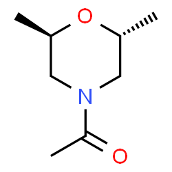 Morpholine, 4-acetyl-2,6-dimethyl-, (2R,6R)-rel- (9CI) Structure